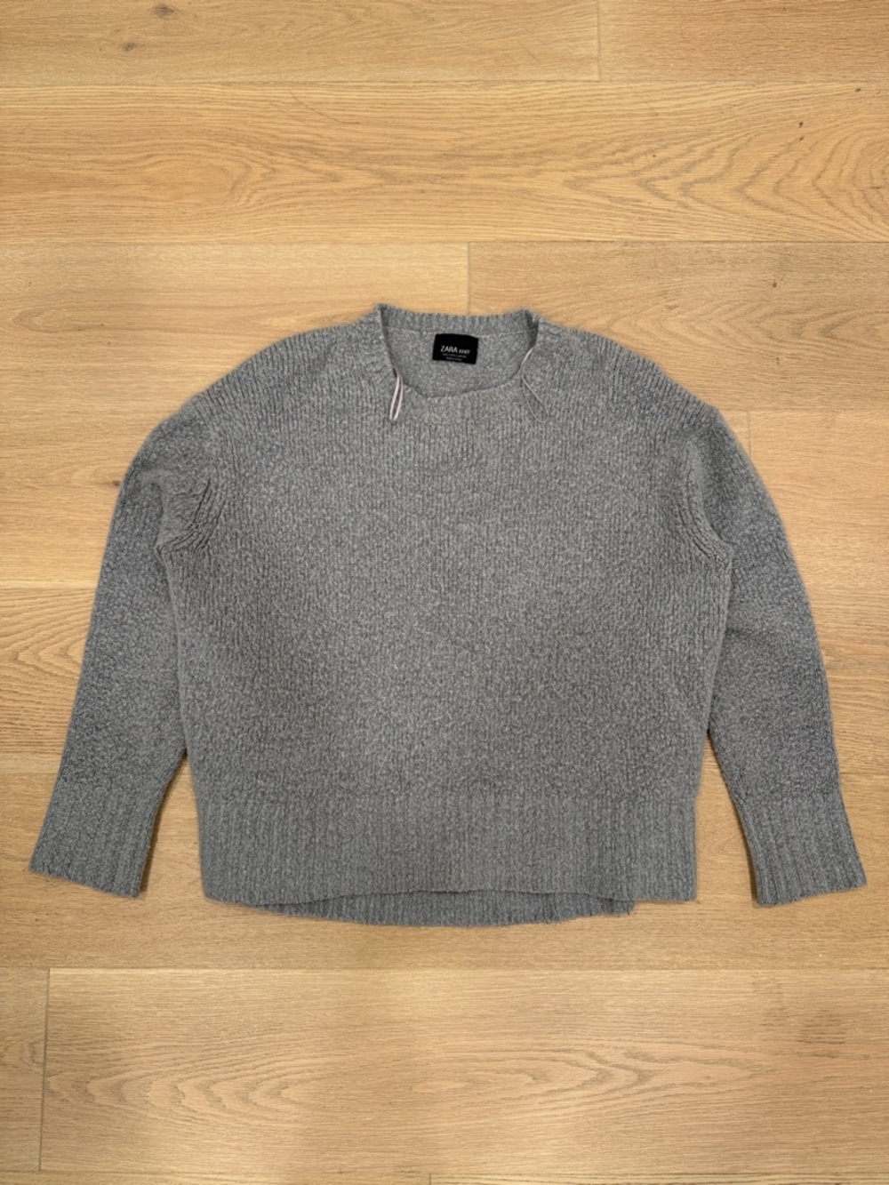 Zara Women’s Heather Gray Crewneck Sweater